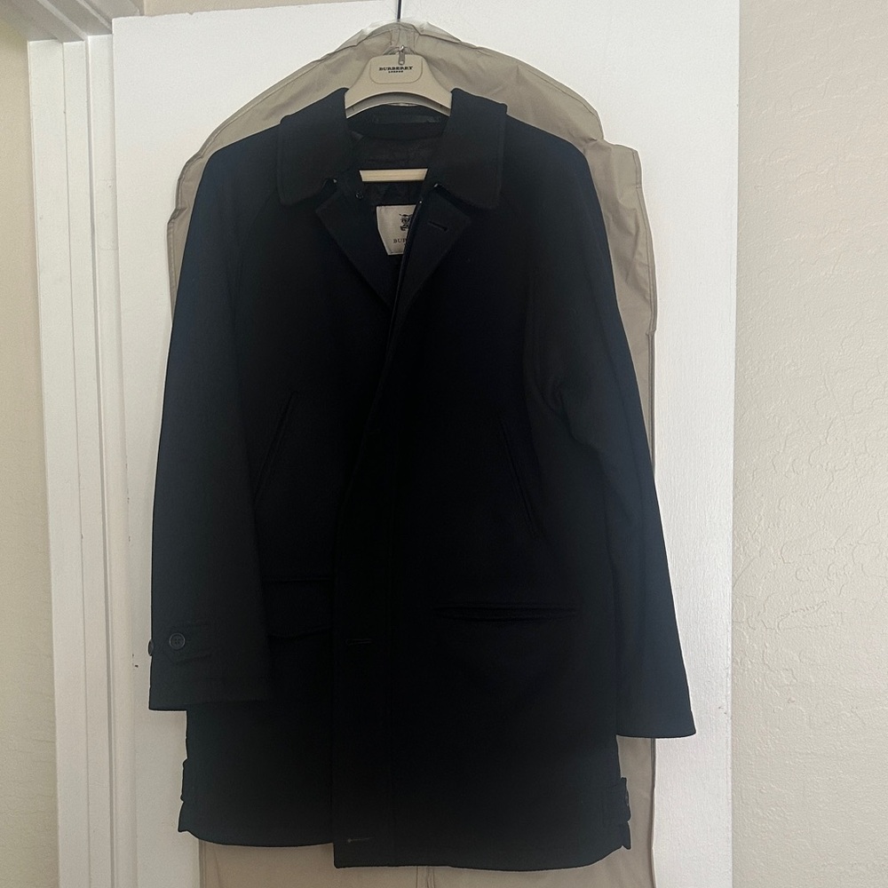 Burberry Black Pea Coat